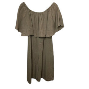 Philosophy Off Shoulder Dress Army/Olive Green Size Small